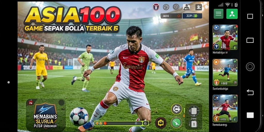 Tampilan gameplay ASIA100 dengan taruhan sepak bola yang mendebarkan.