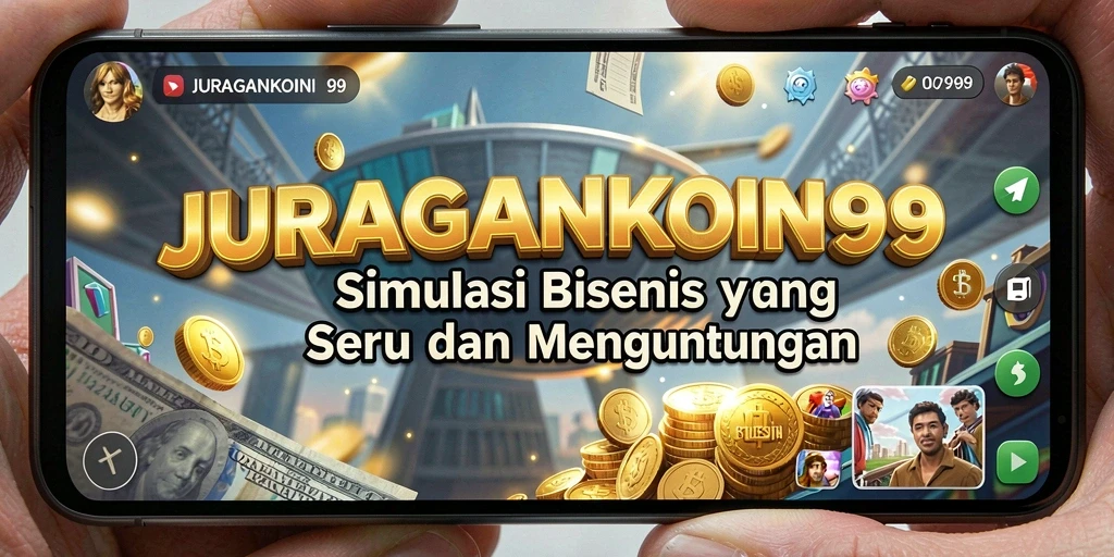 Tampilan game JURAGANKOIN99 menampilkan dinamika bisnis yang mendebarkan.