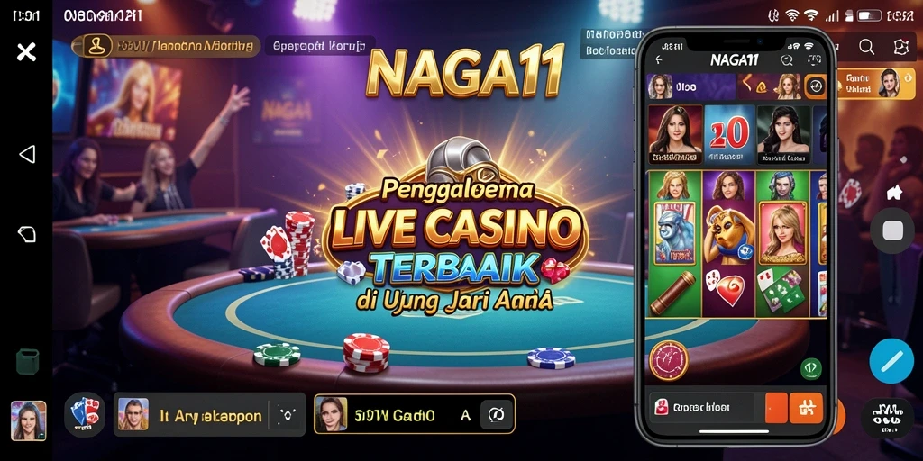 Tampilan menarik gameplay Live Casino NAGA11 dengan dealer langsung dan interaksi nyata.