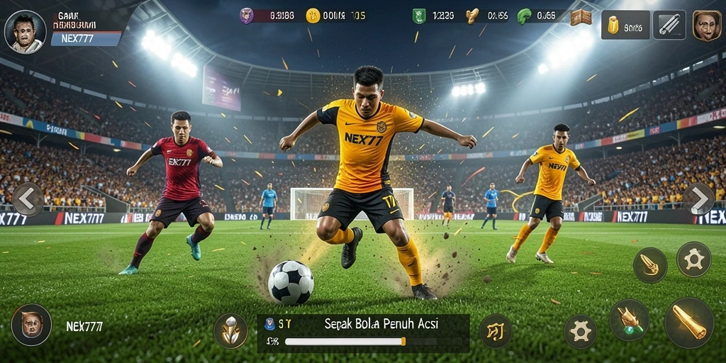 Tampilan gameplay NEX777 yang mendebarkan dan penuh aksi.