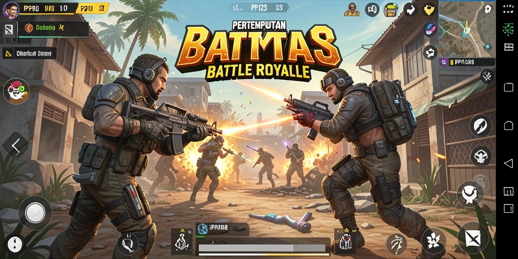 Gambaran gameplay Battle Royale yang seru di PP123.