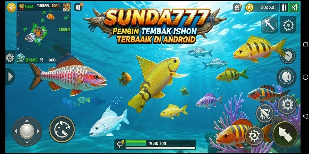 Tampilan gameplay SUNDA777 menampilkan aksi tembak ikan yang seru.