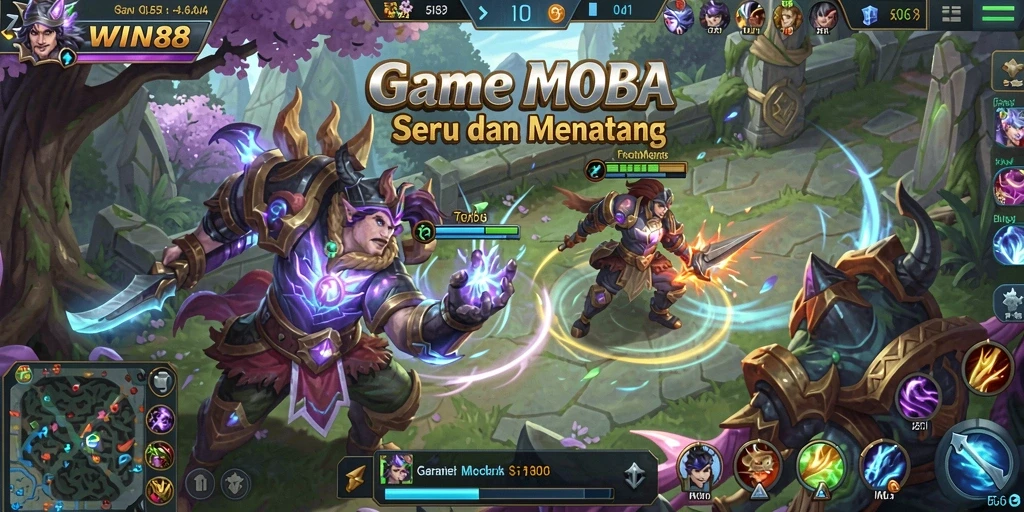 Tampilan gameplay seru di arena tempur WIN88.
